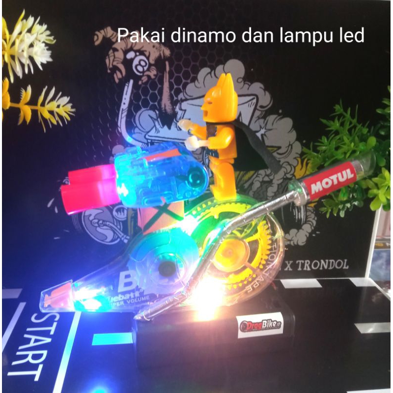 Tipe x trondol sudah pakai dinamo dan lampu led