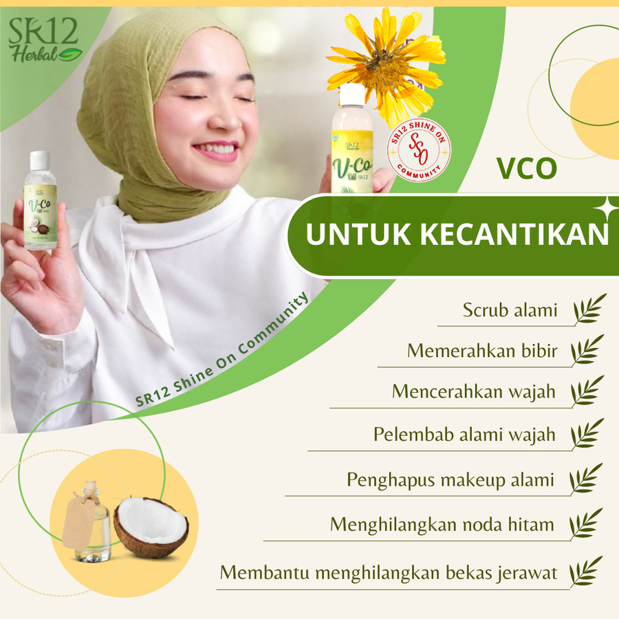 VCO OIL SR12 MINYAK KELAPA MURNI VIRGIN COCONUT OIL IMUN BOOSTER Vico Oil