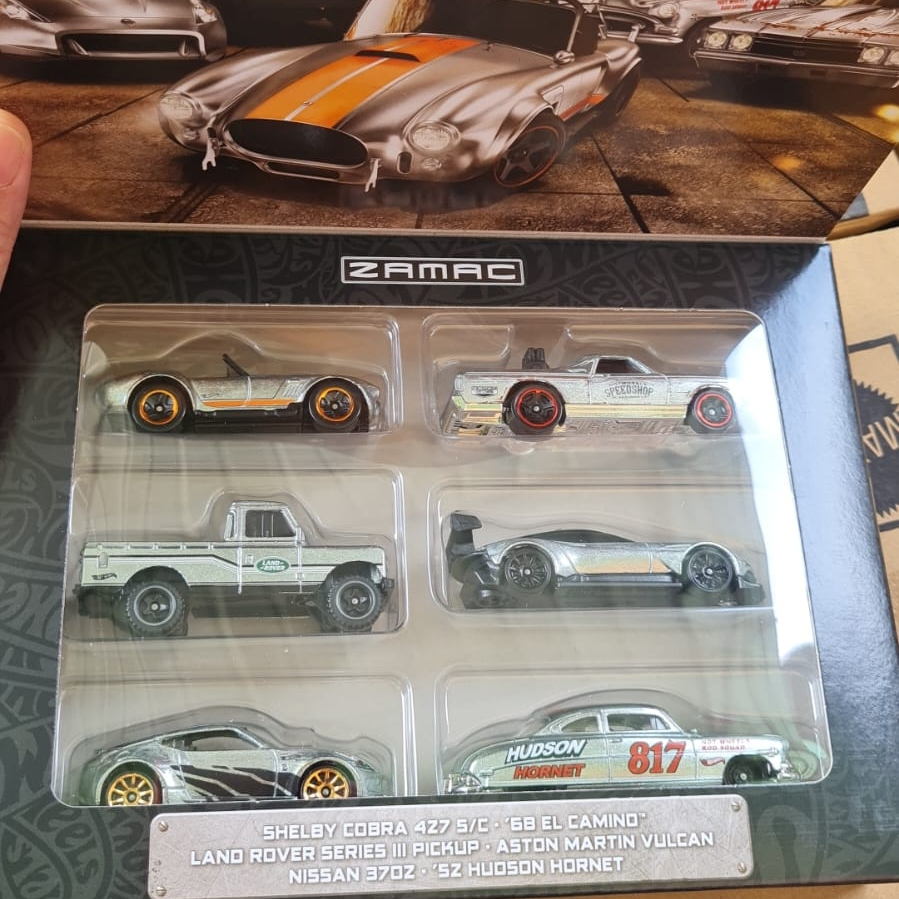 Hot Wheels Zamac 6-Car Box Set - Land Rover - Hudson Hornet - dkk