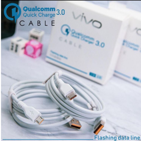 KABEL DATA VIVO ORIGINAL QUALCOM 3.0A MICRO &amp; TIPE C