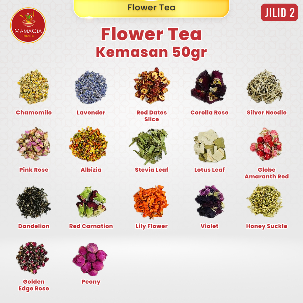 

Mamacia Treats (50 gram) Lavender Chamomile Chrysanthemum Teh Bunga Telang Flower Tea Jilid 2