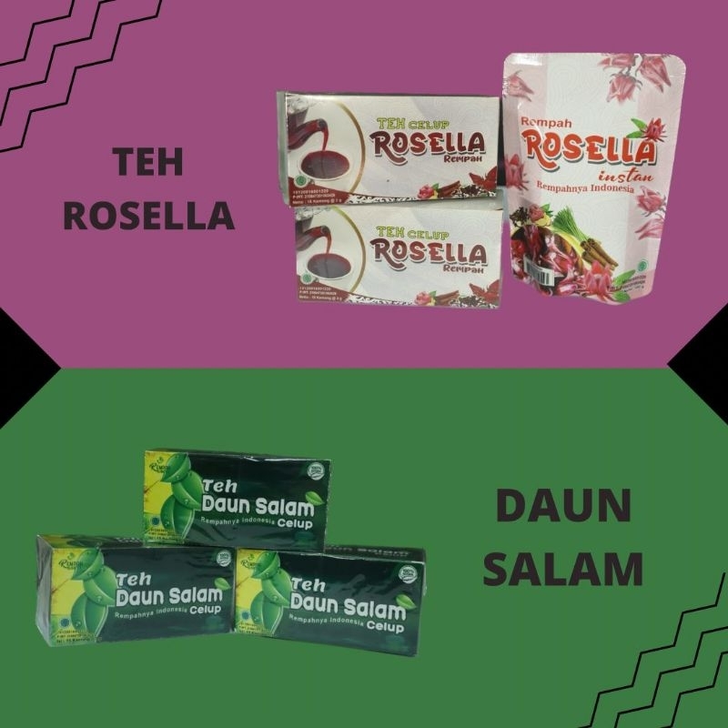 

paket teh celup Rosella dan teh celup daun salam