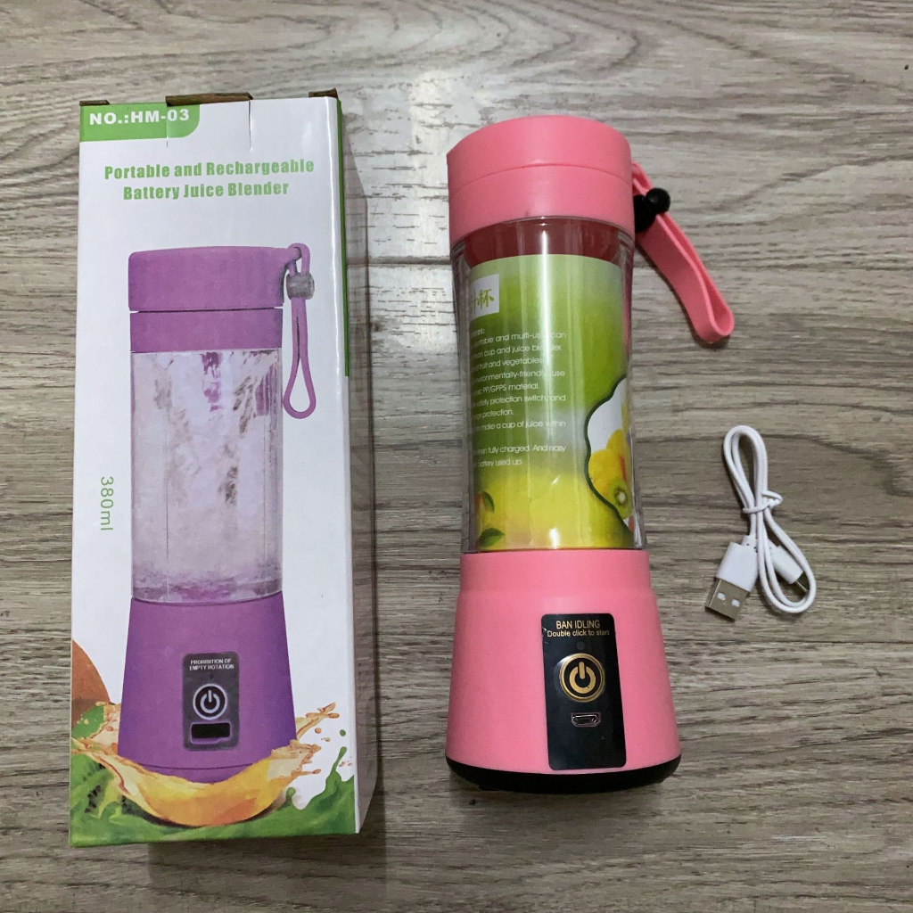 BLENDER JUICE CUP MINI PORTABLE TERMURAH | USB BLENDER JUICER | 380ml