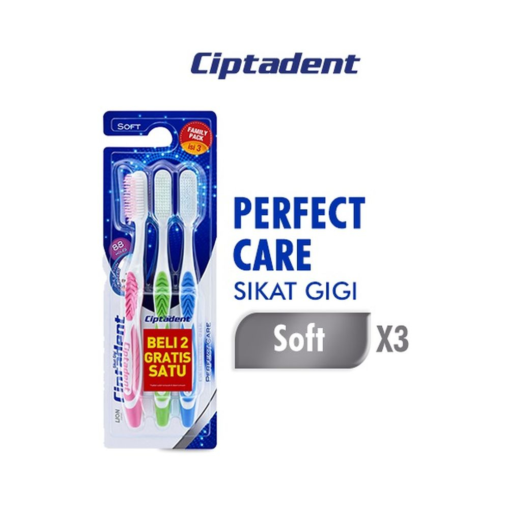 Ciptadent Sikat Gigi Perfect Care Isi 3