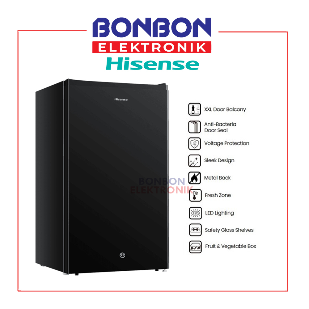 Hisense Kulkas 1 Pintu 91 Liter RR125D4IBN / RR125 91L