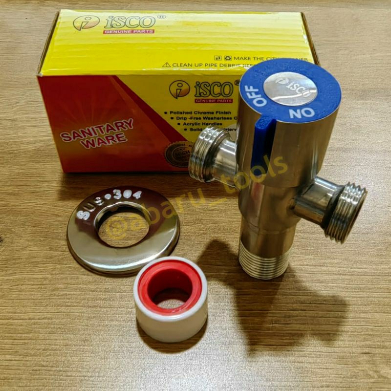 Stop kran air stop keran air shower  2 lubang dobel double lubang