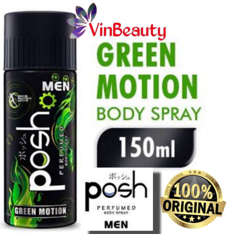 POSH MEN GREEN MOTION BODY SPRAY 150 ML / BODY SPRAY POSH MEN GREEN