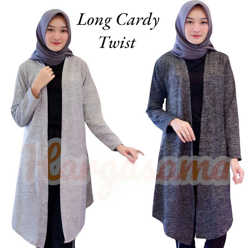 Long Cardigan Wanita Rajut Cardi Belle