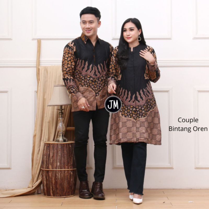 Batik Couple Modern Tunik Batik Wanita Atasan Batik Kerja Kantor Wanita