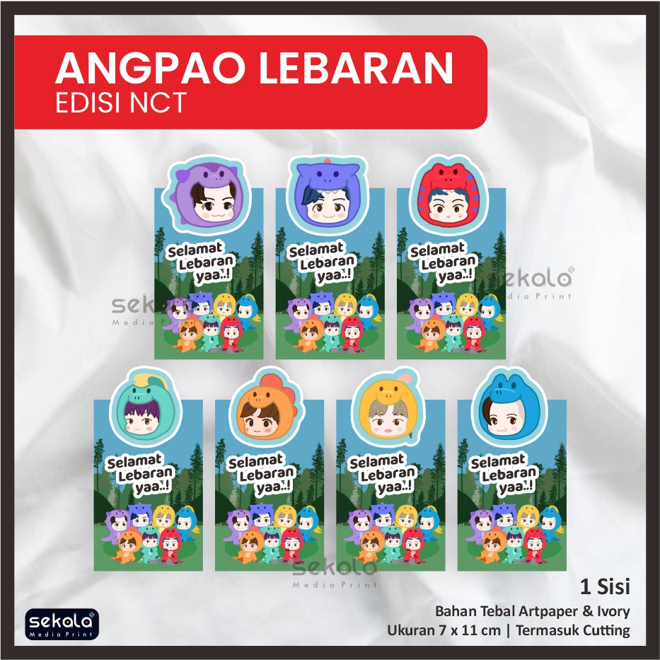 

(Isi 7 pcs) Angpao Lebaran NCT Dream Custom Desain Amplop Lucu 2023