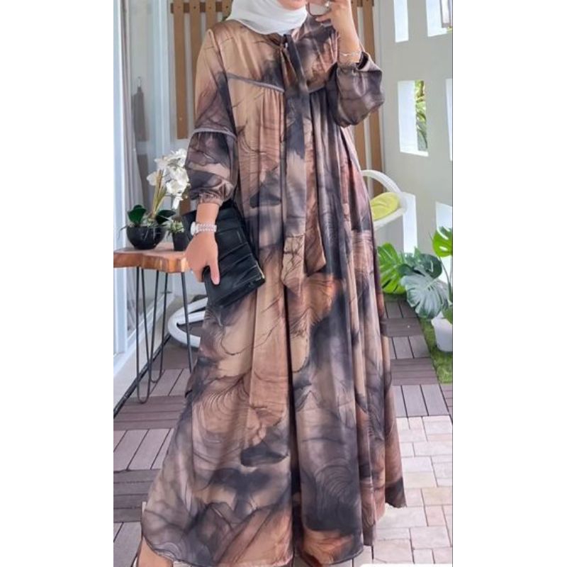 Gamis Kekinian Murah Bahan Dior Silk Armani Silk Baju Wanita Pakaian Perempuan