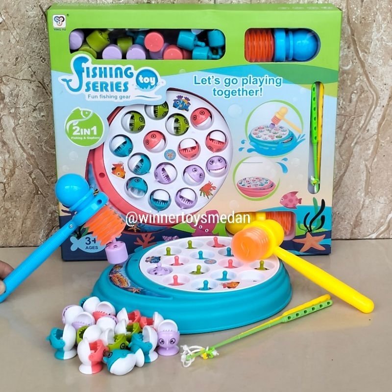 Mainan Fishing Toy Game Series 2in1 / Mainan pancing ikan 2in1