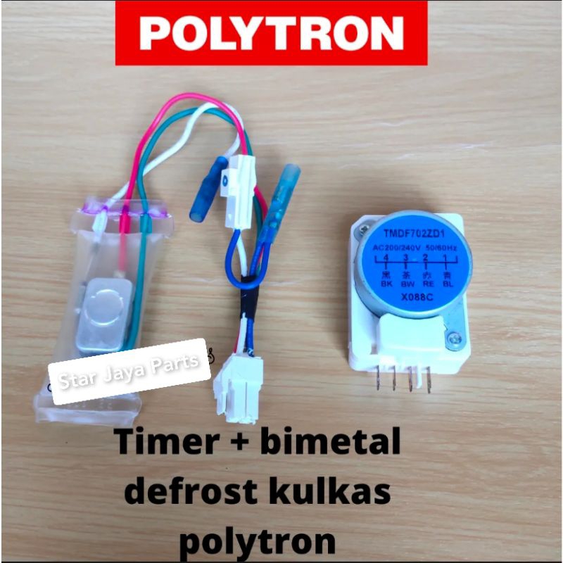 [ 1 SET] Timer dan Bimetal kulkas Polytron 2 pintu Quality