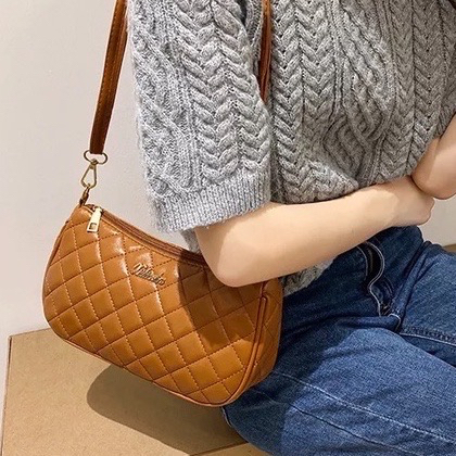 PROMO SALE 7.7 - TAS SELEMPANG WANITA IMPORT KULIT COKLAT SLOVENE TA487B7 PREMIUM SLING BAG CEWEK KOREA FASHION KEKINIAN REMAJA MURAH