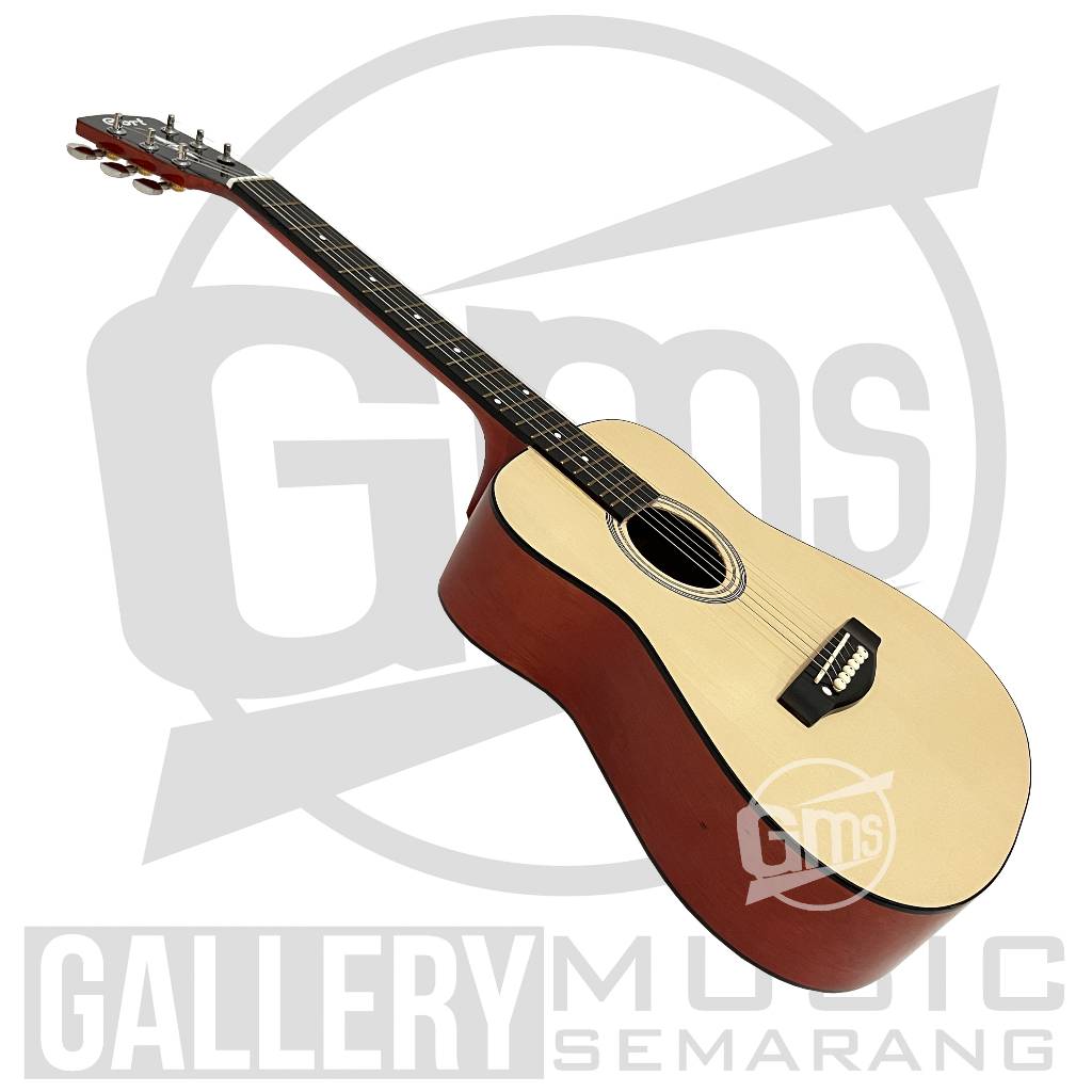 Gitar Akustik ¾  Cort Custom Tanam Besi Gitar 3/4 Cort Custom Termurah Paket Super Komplit