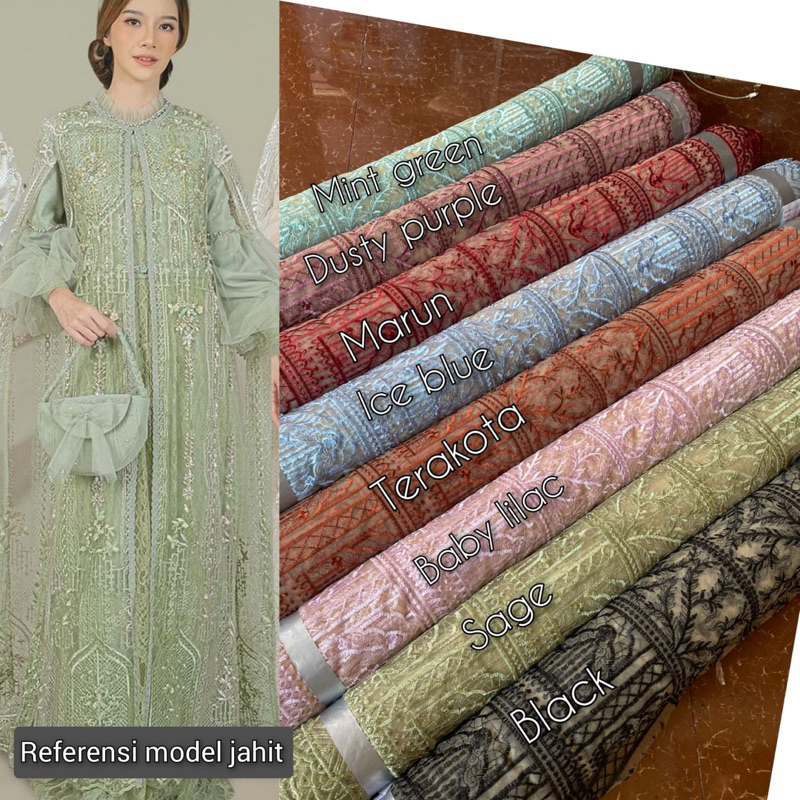 TILLE AWKARIN, BAHAN KEBAYA / BAHAN BROKAT / BRUKAT