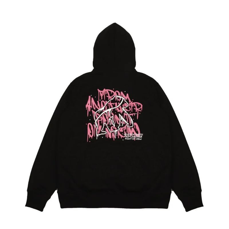 House of smith Hoodie Grafiti Hitam katun unisex