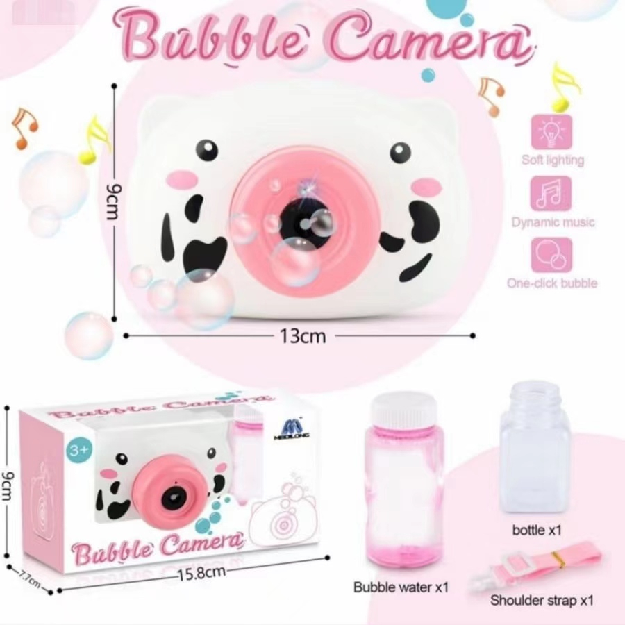 Mainan Kamera Bubble / Bubble Camera Kitty Elektrik / Gelembung Bubble Sabun Camera