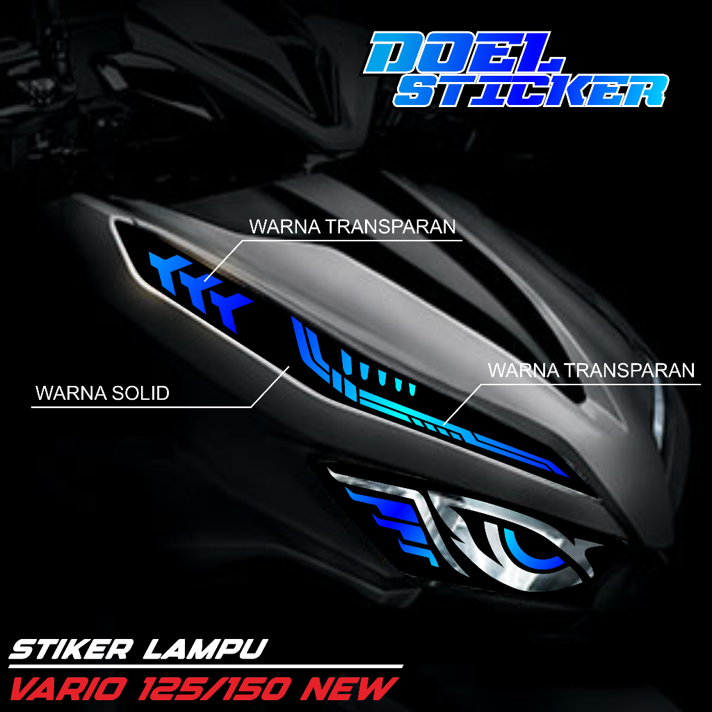 Sticker Variasi Lampu Alis Motor VARIO 125 150 NEW Doel 01