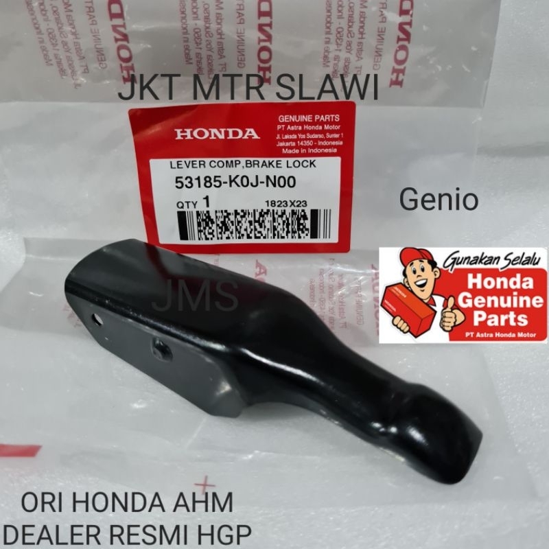 53185-K0J-N00 level comp, brake lock, engsel stang genio ori honda ahm dealer resmi hgp