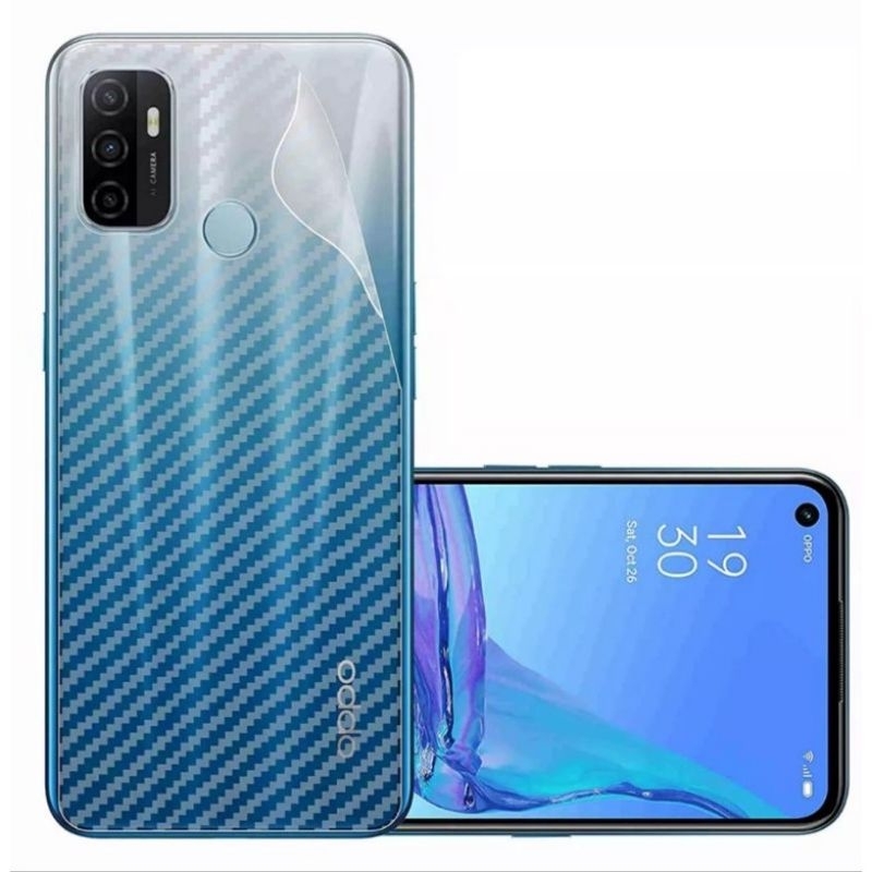 Skin Carbon Oppo A33 2020 A53 2020 A53S 2020 A54 A74 4G A74 5G A94 4G A94 5G A35 A55 4G A55 5G A95 4G A95 5G A36 A56 5G A76 A96 A57 2020 A57 5G A77S A58 F1 F1+ F1S F3 F3+ F5 F7 F9 F9 Pro F11 F11 Pro Garskin Anti Gores Belakang Handphone
