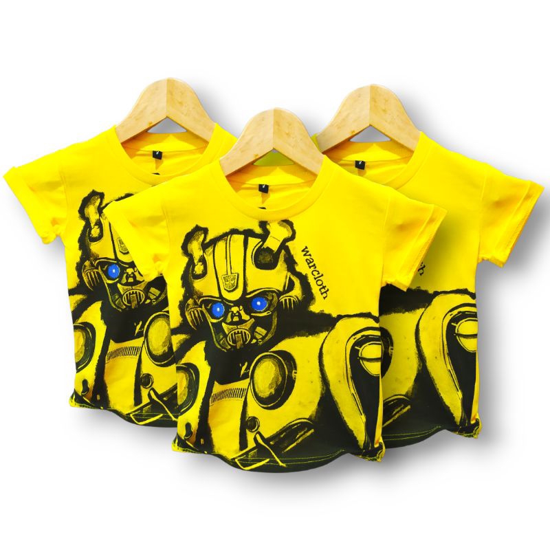 PROMO...!!!BAJU ANAK//KAOS ANAK//PAKAIAN ANAK//KAOS KARAKTER//SUPERHERO//KARTUN//REALPICT//TERLARIS//TERMURAH//USIA 1-9 TAHUN//TERLUCU//KUNING