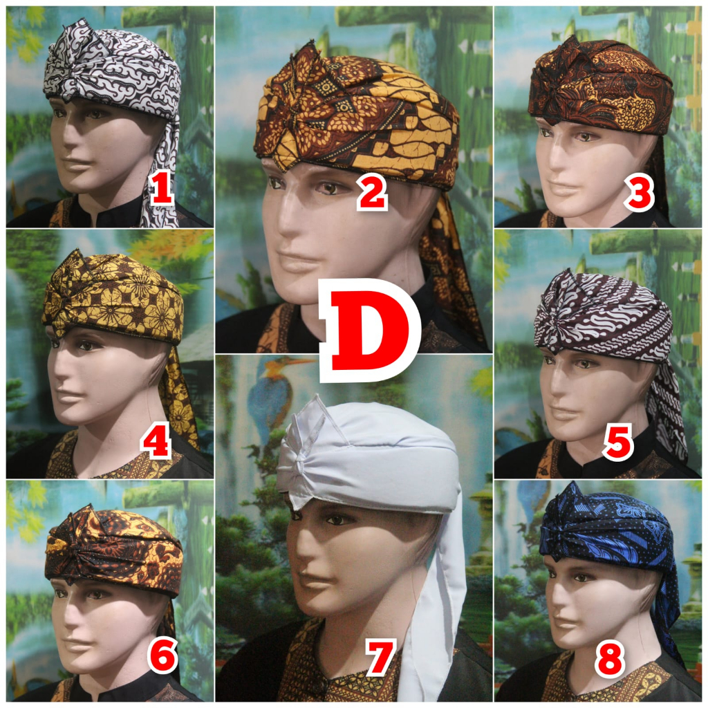 blangkon sunda jawa tradisional BATIK DEWASA mahkuta wangsa model full  tutup minimal 10 pcs ( GS 02)