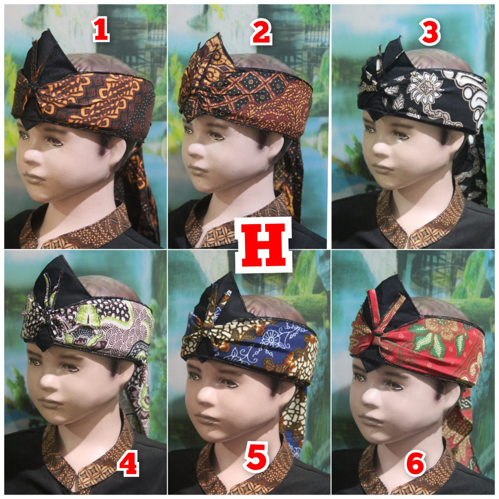 Iket sunda blangkon anak tradisional mahkuta wangsa totopong model atas bolong min order 10 pcs ( GS 03)