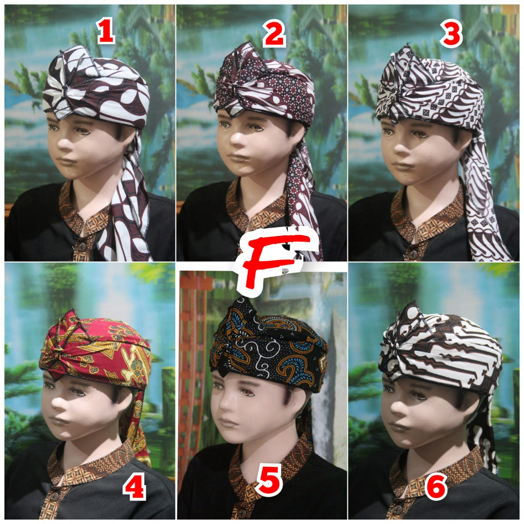 BLANGKON SUNDA JAWA TRADISIONAL ANAK ANAK 1-10 TAHUN ATAS TUTUP (GS 04)