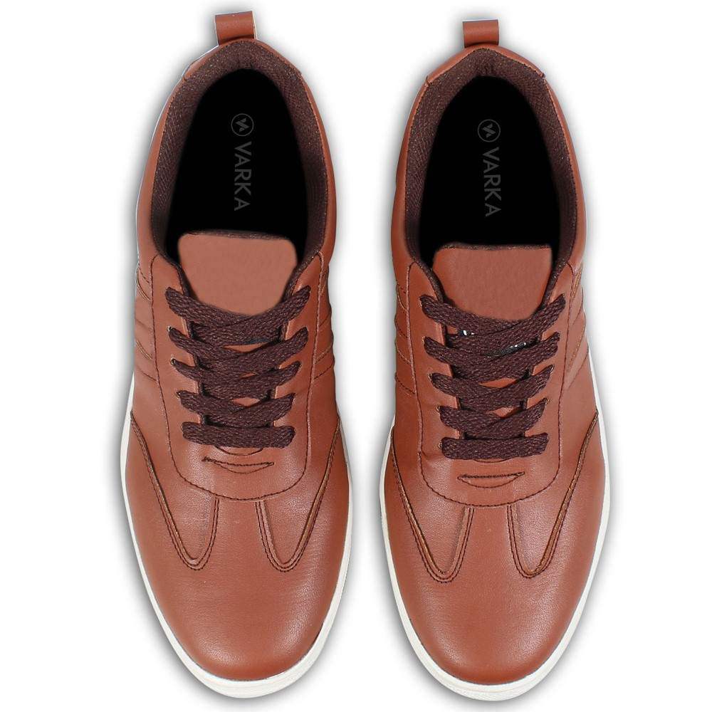 Sepatu Sneakers Wanita V 5379 Brand Varka Sepatu Kets Kuliah Kerja Jalan Jalan Harga Murah Berkualitas Warna Coklat