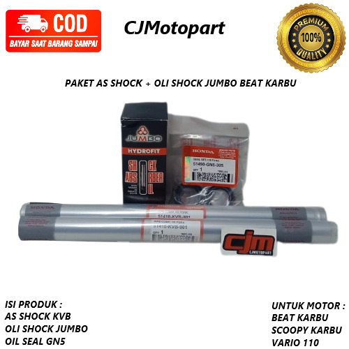 PAKET AS SHOCK OLI SHOCK JUMBO BEAT KARBU BERKUALITAS ORIGINAL