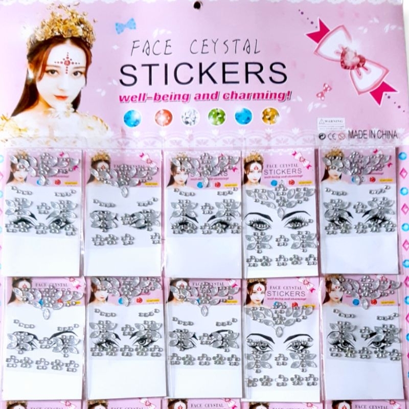 

1 PCS FACE CEYSTAL STIKER / STIKER WAJAH / stiker wajah ceystal