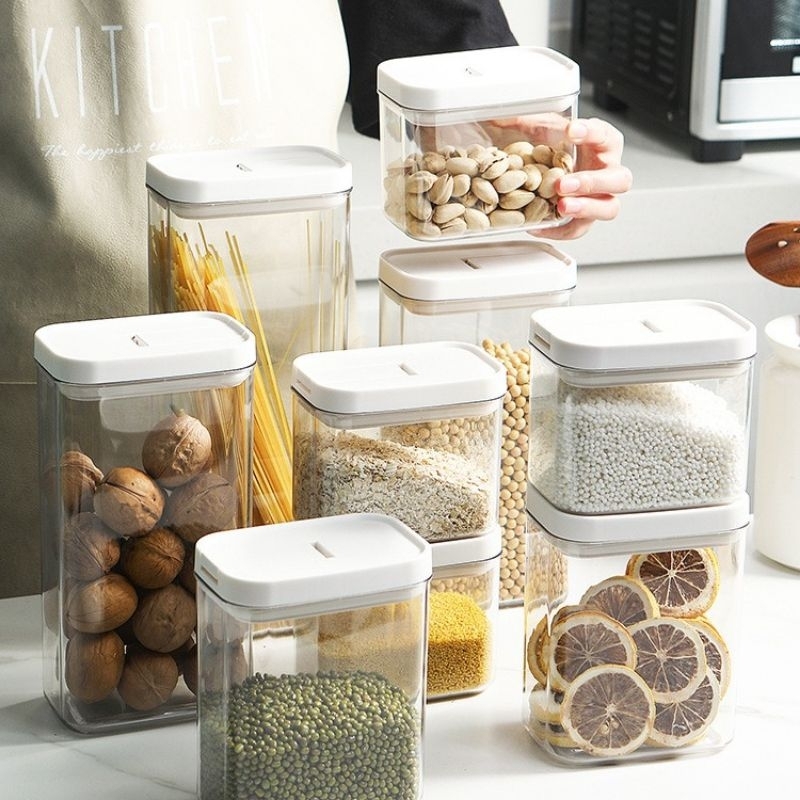 Container Box Plastik Tebal Toples Penyimpanan Makanan Transparan