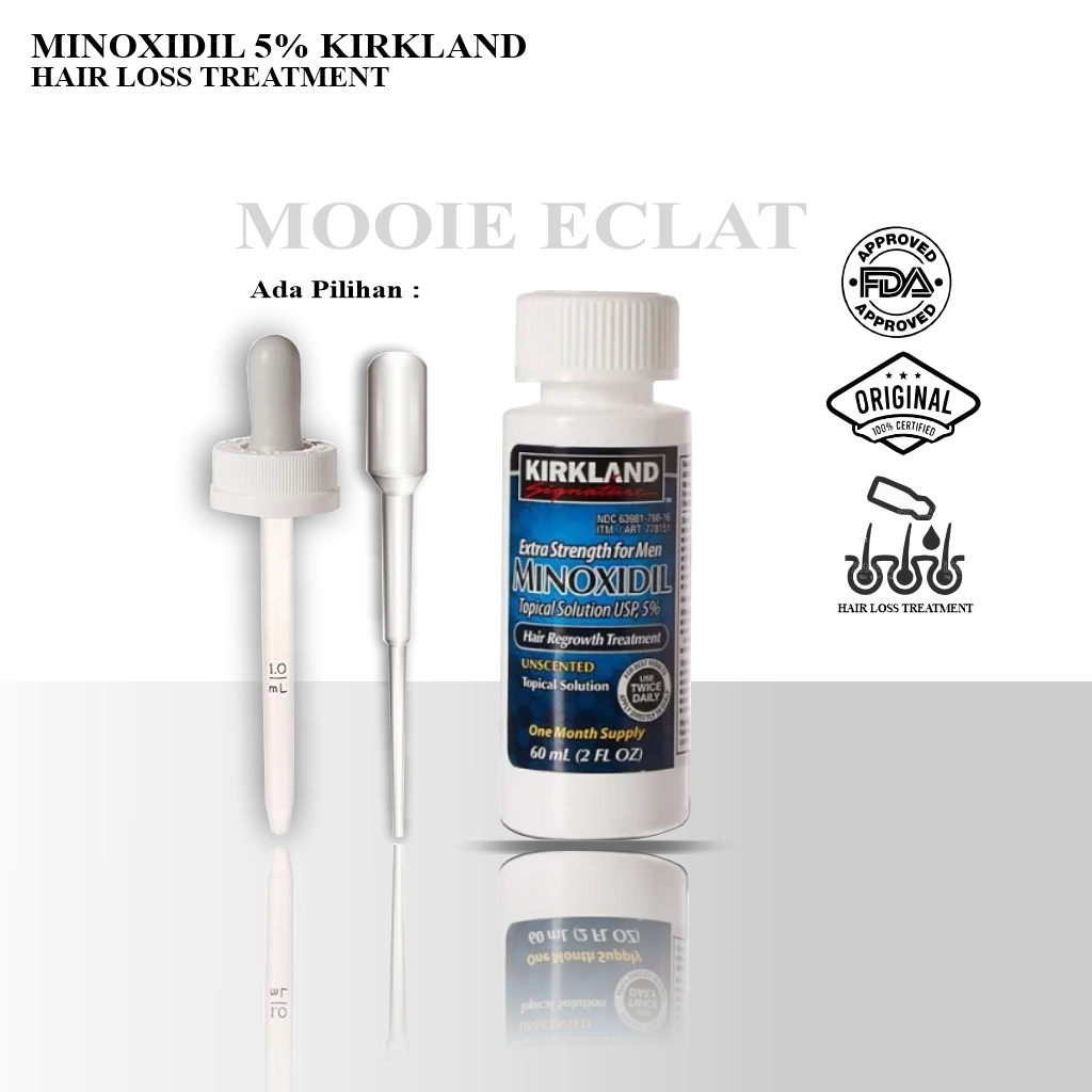 Minoxidil 5% Kirkland 60ml MENUMBUHKAN RAMBUT DAN BREWOK ORIGINAL 100%