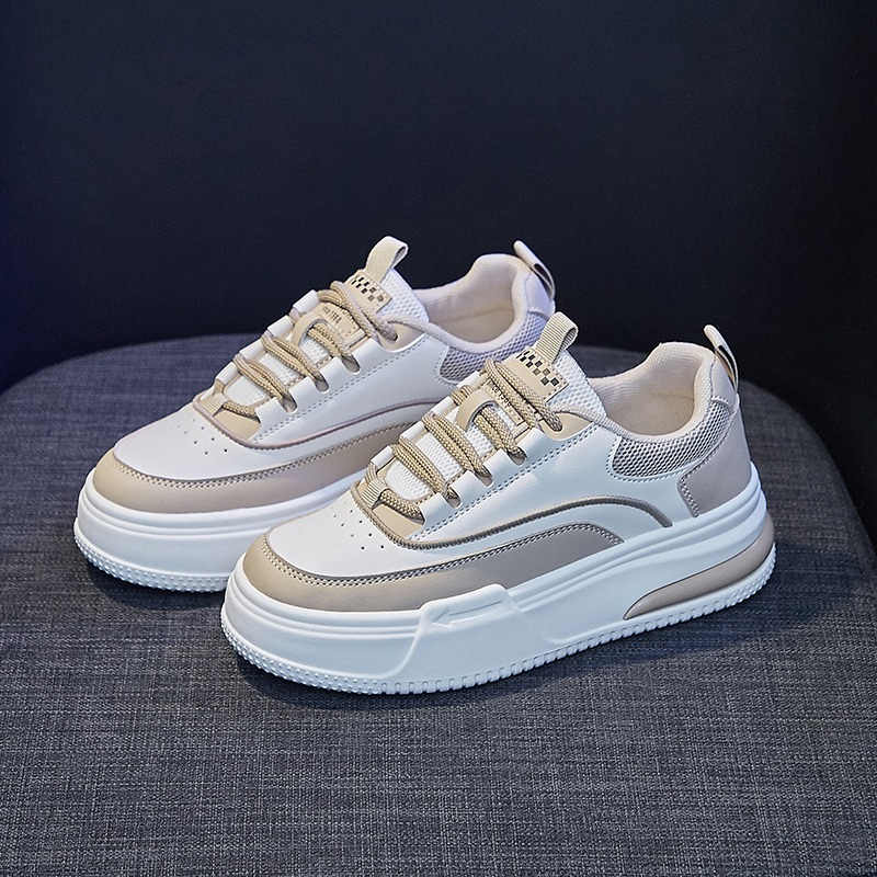 Sepatu Sneaker Wanita Import Tinggi Putih Korea Kasual 1051