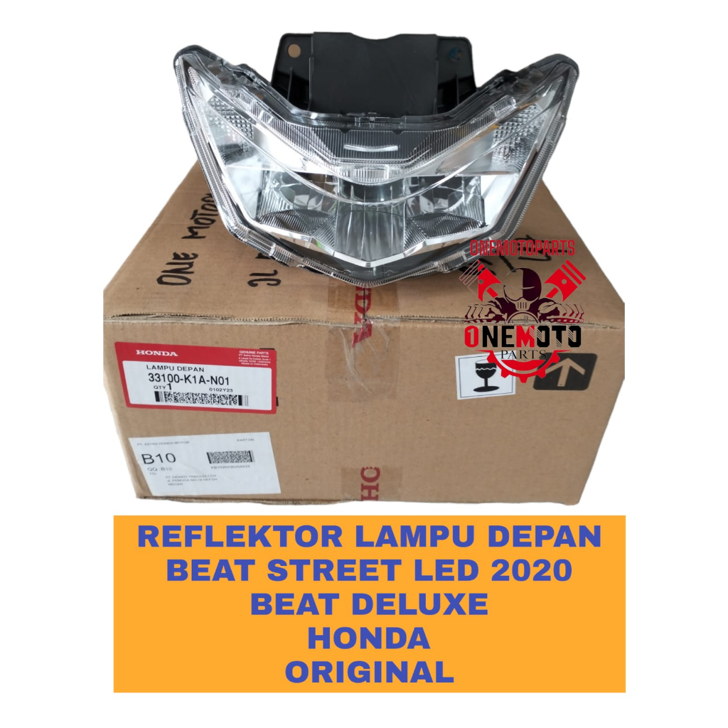 REFLEKTOR LAMPU DEPAN MOTOR BEAT STREET LED 2020 BEAT DELUXE HONDA ORIGINAL 33100-K1A-N01