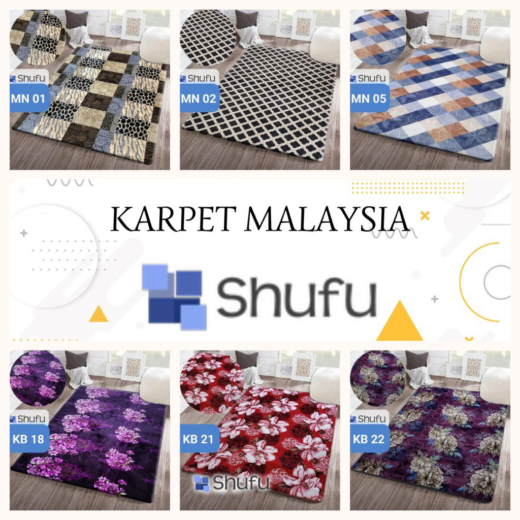 Karpet Lantai Premium | Ukuran 190x220 | Motif Minimalis | Karpet Malaysia |  Karpet Lantai | Karpet