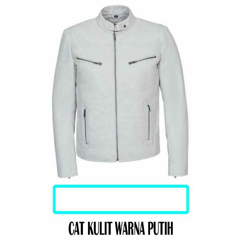 CAT KULIT WARNA PUTIH untuk jaket,sepatu,tas,dompet...DLL (200ml).