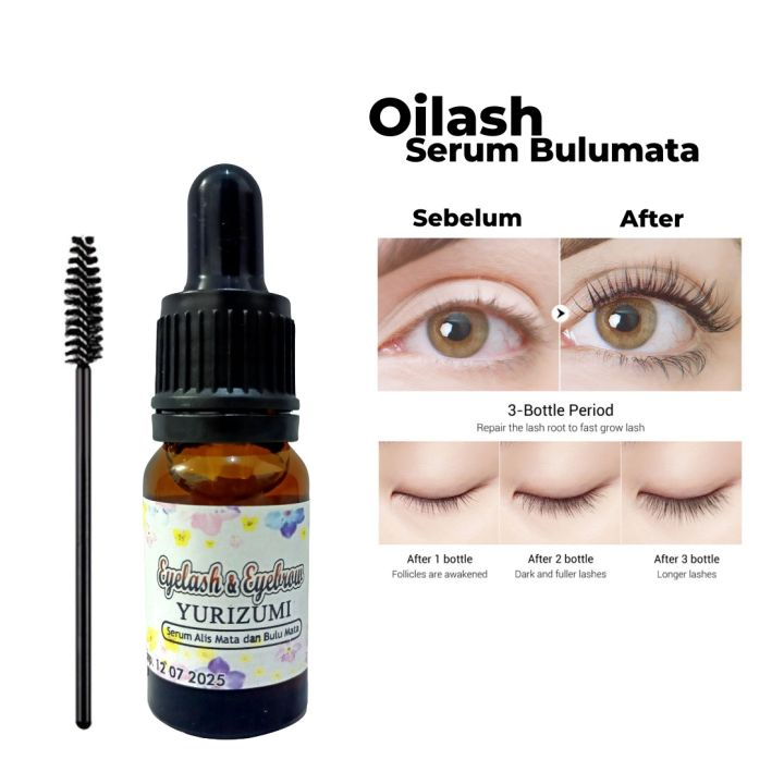 OILASH Serum Penumbuh, Pemanjang, dan Penebal Alis dan Bulu Mata OILASH