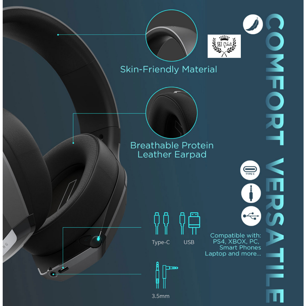 Headphone Hecate GX Gaming Headset Headphone HiFi HD Audio Dual Mic ENC Hecate by Edifier