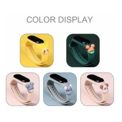 jam tangan couple motif / jam tangan pria wanita motif kartun / jam tangan pria wanita led / jam tan