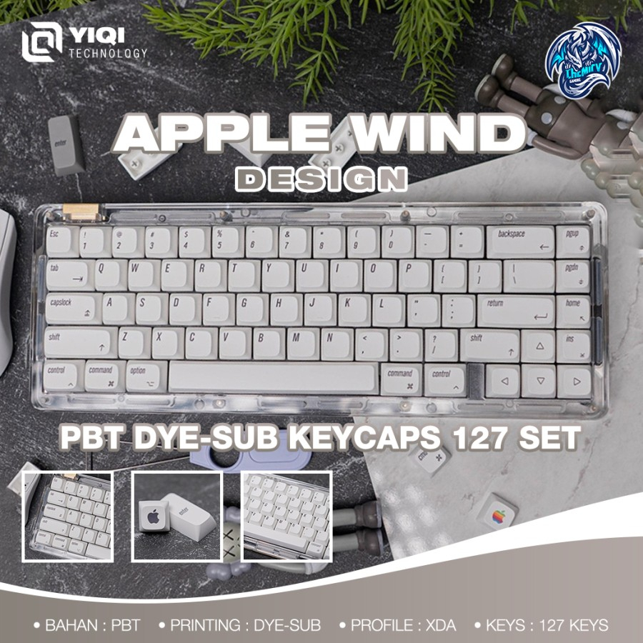 Yiqi Apple Wind Design PBT Dye-sub Keycaps 127 set XDA Profile