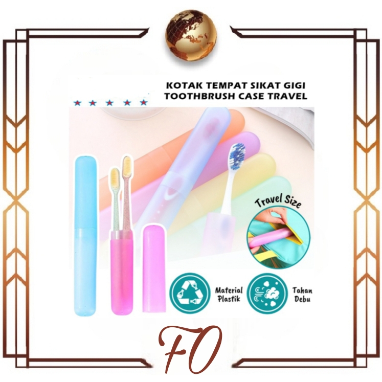 (FO)Tempat Box Kotak Sikat Gigi Portable - Travel Toothbrush Case