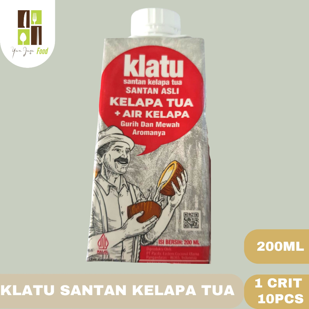 Klatu Santan Kelapa Tua/ Santan Asli / Air Kelapa + Kelapa Tua 200/65 ml