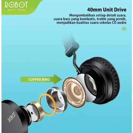 Headphone Headset BLUETOOTH WIRELESS ROBOT H10
