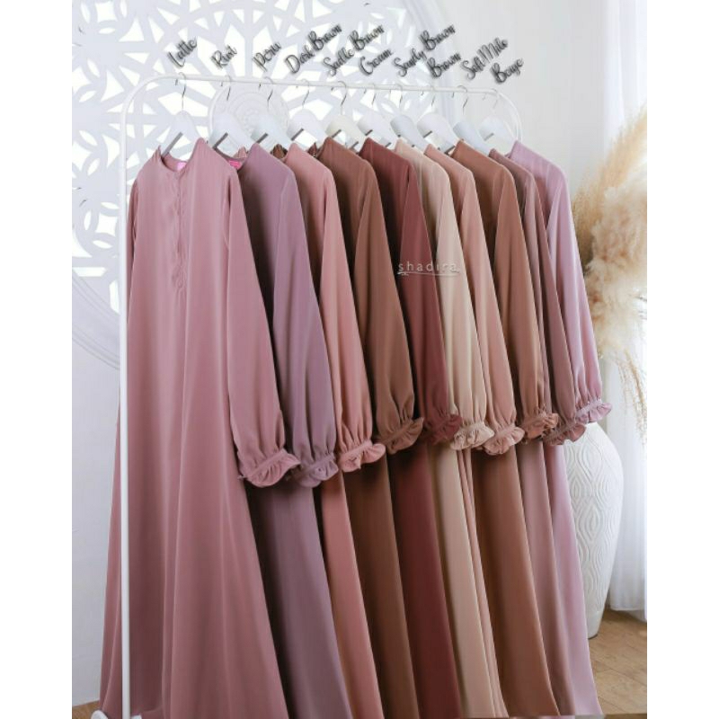 Gamis Rawnie dan Rafeeqa by Shadira/ Gamis wolfis