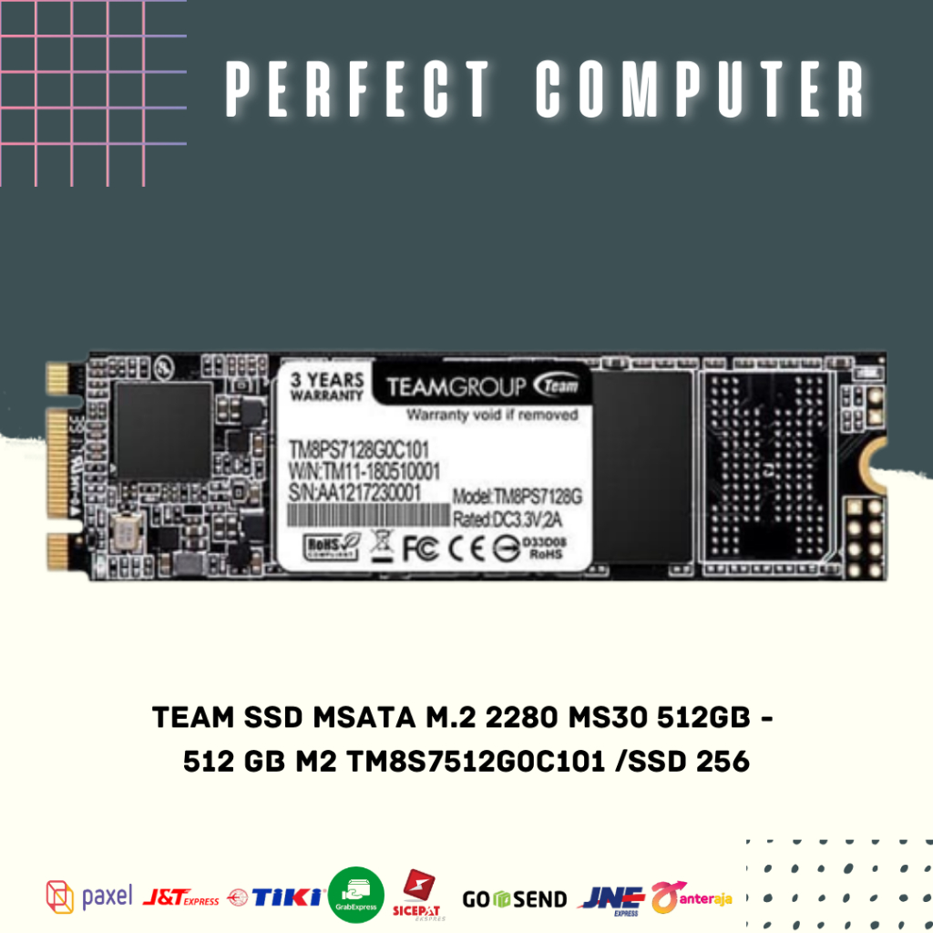 Team SSD Msata M.2 2280 MS30 512GB - 512 GB M2 TM8S7512G0C101 /SSD 256