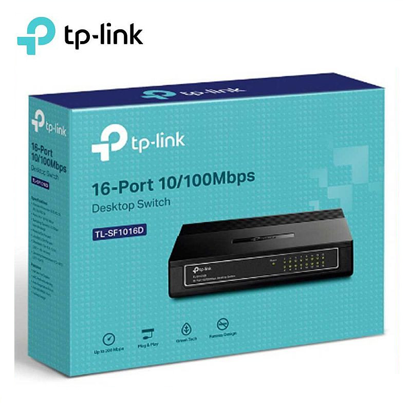 TP-LINK TL-SF1016D - 16Port 10/100Mbps Desktop Switch Hub LAN