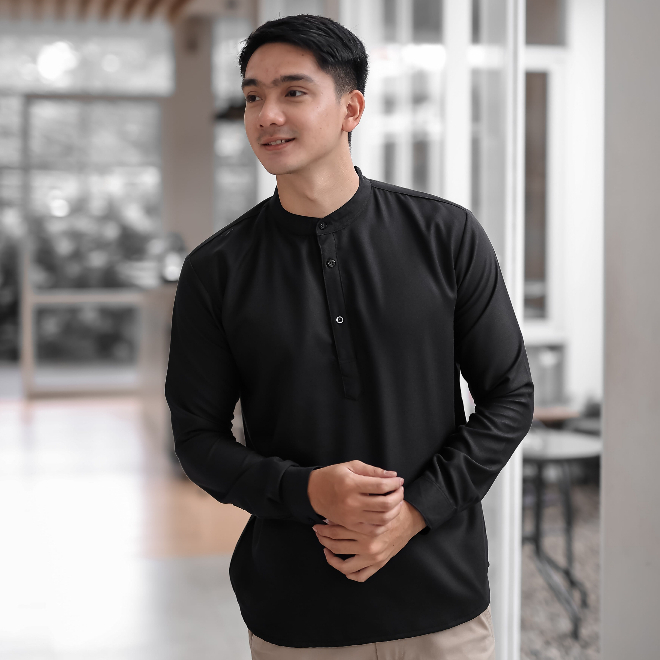 Baju Muslim Koko Qurta Lengan Panjang Slimfit