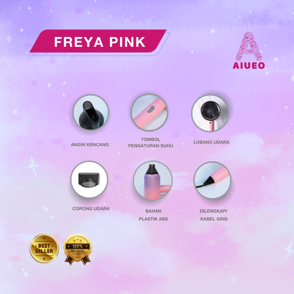 Hair Dryer Low Watt - Hairdryer Mini - Pengering Rambut Profesional Salon Freya